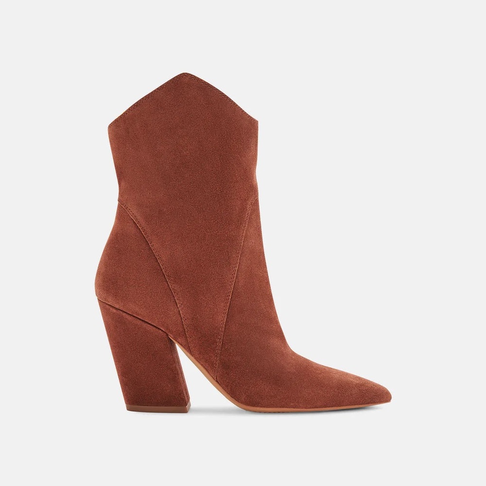 Dolce Vita Nestly - Brandy Suede NWT/Box - Tan Suede Heeled Boots- sz 10